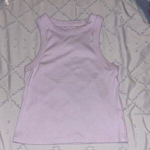 Lavender High Neck Women's Tank Top